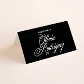 "our moment" - Place Cards in Tuxedo by Jill Means - Folded with Free Guest Printing