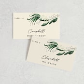 "Meander" - Place Cards in Obsidian by Kaydi Bishop - Front with Free Guest Printing