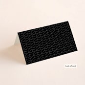 "Gotham" - Place Cards in Ink by Ana Sharpe - Folded Back of Card