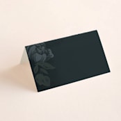 "Peaceful Garden" - Place Cards in Deep Sea by Jill Means - Blank front