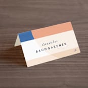 "Color Arch" - Place Cards in Aquatic by Baumbirdy - Folded with Free Guest Printing