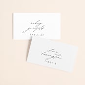 "Margot" - Place Cards in Midnight by Lauren Chism - Front with Free Guest Printing