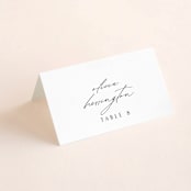 "Margot" - Place Cards in Midnight by Lauren Chism - Folded with Free Guest Printing