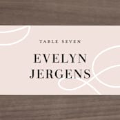 "AND" - Place Cards in Sunkissed by Jill Means - Detail