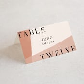 "Magazine Serif" - Place Cards in Sand Dunes by Elly - Folded with Free Guest Printing