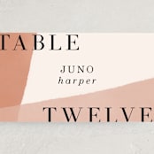 "Magazine Serif" - Place Cards in Sand Dunes by Elly - Detail