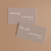 "hazelnut" - Place Cards in Fawn by chocomocacino - Front with Free Guest Printing