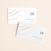"Foundry" - Place Cards in Rose Quartz by Kristie Kern - Front with Free Guest Printing