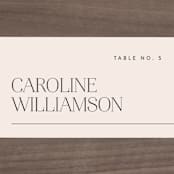 "Landscape" - Place Cards in Champagne by Kelly Schmidt - Detail