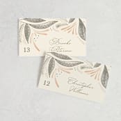 "Unity" - Place Cards in Burnt Sienna by Jen Owens - Front with Free Guest Printing