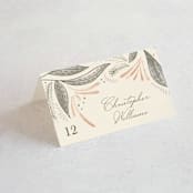"Unity" - Place Cards in Burnt Sienna by Jen Owens - Folded with Free Guest Printing