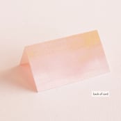 "Ombre" - Place Cards in Orange by Dean Street - Folded Back of Card