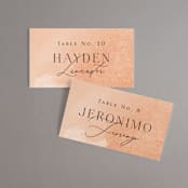 "Swept" - Place Cards in Blush by Snow and Ivy - Front with Free Guest Printing