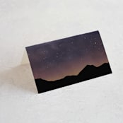 "Starry Skies" - Place Cards in Twilight by Kelly Schmidt - Blank front