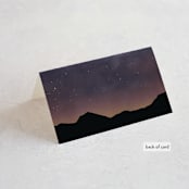 "Starry Skies" - Place Cards in Twilight by Kelly Schmidt - Folded Back of Card