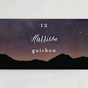 "Starry Skies" - Place Cards in Twilight by Kelly Schmidt - Detail