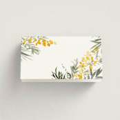 "mimosa" - Place Cards in Dandelion by Everett Paper Goods - Folded Back of Card