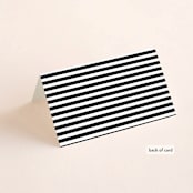 "Charleston" - Place Cards in Tuxedo by Susan Brown - Folded Back of Card