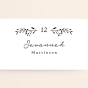 "Charleston" - Place Cards in Tuxedo by Susan Brown - Detail