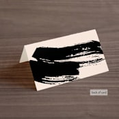 "SoHo" - Place Cards in Blush by Hudson meet Rose - Folded Back of Card