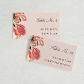 "Sawyer" - Place Cards in Cloisonné by Melanie Kosuge - Front with Free Guest Printing