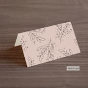 "Delicate monogram" - Place Cards in Blush by Lucrecia Caporale - Folded Back of Card