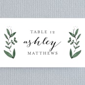 "Floral Wreath" - Place Cards in Fresh by Kelly Schmidt - Detail