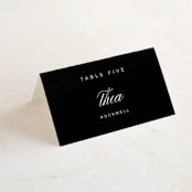 "Waltz" - Place Cards in Tuxedo by Lori Wemple - Folded with Free Guest Printing