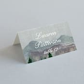 "Adventure Awaits" - Place Cards in Smoke by Elly - Folded with Free Guest Printing