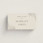 "Etched Frame" - Place Cards in Eggshell by Robert and Stella - Front with Free Guest Printing