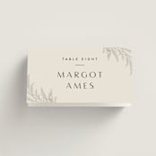 "Etched Frame" - Place Cards in Eggshell by Robert and Stella - Folded with Free Guest Printing