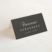 "And here we are" - Place Cards in Marble by Lea Delaveris - Folded with Free Guest Printing