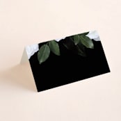 "Heirloom Roses" - Place Cards in Ebony by Jill Means - Blank front