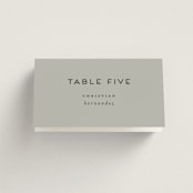"Picturesque" - Place Cards in Linen by Christie Garcia - Folded with Free Guest Printing