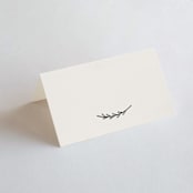 "Connect" - Place Cards in Almond by Brianne Larsen - Blank front