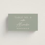 "Soft Arch" - Place Cards in Sage by Erica Krystek - Front with Free Guest Printing