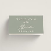 "Soft Arch" - Place Cards in Sage by Erica Krystek - Folded with Free Guest Printing