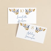 "modern folk" - Place Cards in Blush by GeekInk Design - Front with Free Guest Printing