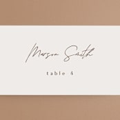 "Love Note" - Place Cards in Ecru by AK Graphics - Detail
