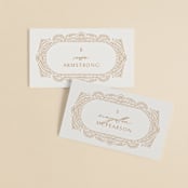 "Timeless" - Place Cards in Terracotta by Jen Owens - Front with Free Guest Printing
