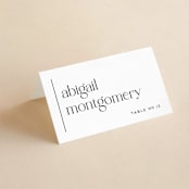 "Split Line" - Place Cards in Black Tie by Amy Payne - Folded with Free Guest Printing