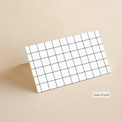 "Split Line" - Place Cards in Black Tie by Amy Payne - Folded Back of Card