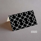 "Modern Type" - Place Cards in Moon by Heather Cairl - Folded Back of Card