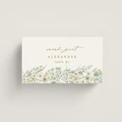 "Floral Arch" - Place Cards in Greenery by Phrosné Barwood - Front with Free Guest Printing