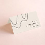 "Wavy" - Place Cards in Jet by Jen Owens - Folded with Free Guest Printing