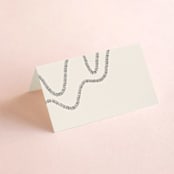 "Wavy" - Place Cards in Jet by Jen Owens - Blank front