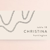 "Wavy" - Place Cards in Jet by Jen Owens - Detail