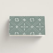 "Breathe" - Place Cards in Linen by Jennifer Postorino - Folded Back of Card