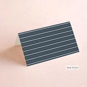 "Regal" - Place Cards in Marine by Lauren Chism - Folded Back of Card
