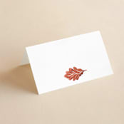"Watercolor Fallen Leaves" - Place Cards in Copper by Katharine Watson - Blank front